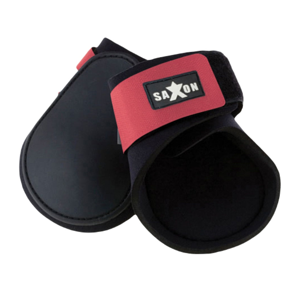 Saxon Contoured Fetlock Boots In Black/Pink