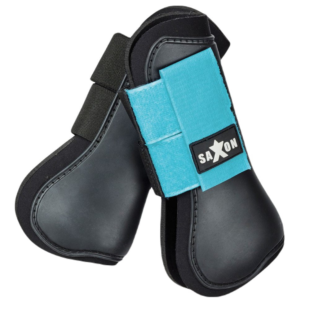 Saxon Open Front Boots | Four Colours In Black/Blue