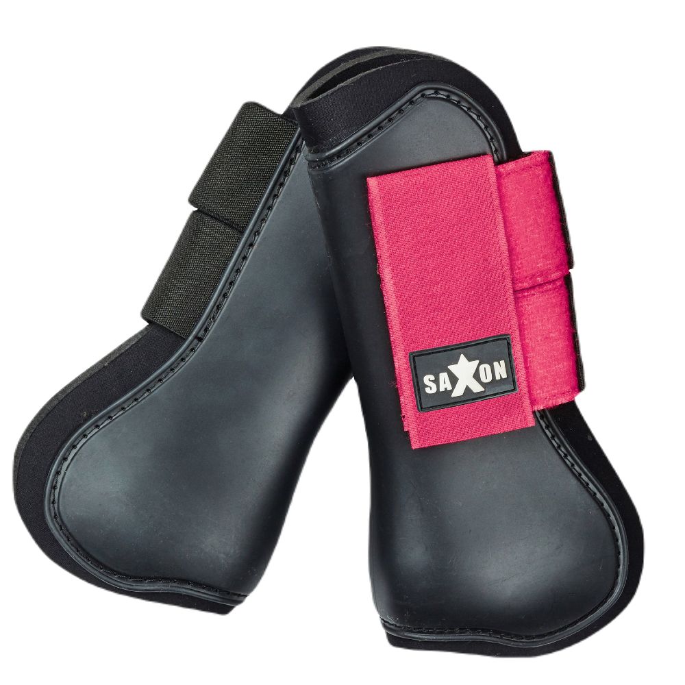 Saxon Open Front Boots | Four Colours In Black/Pink