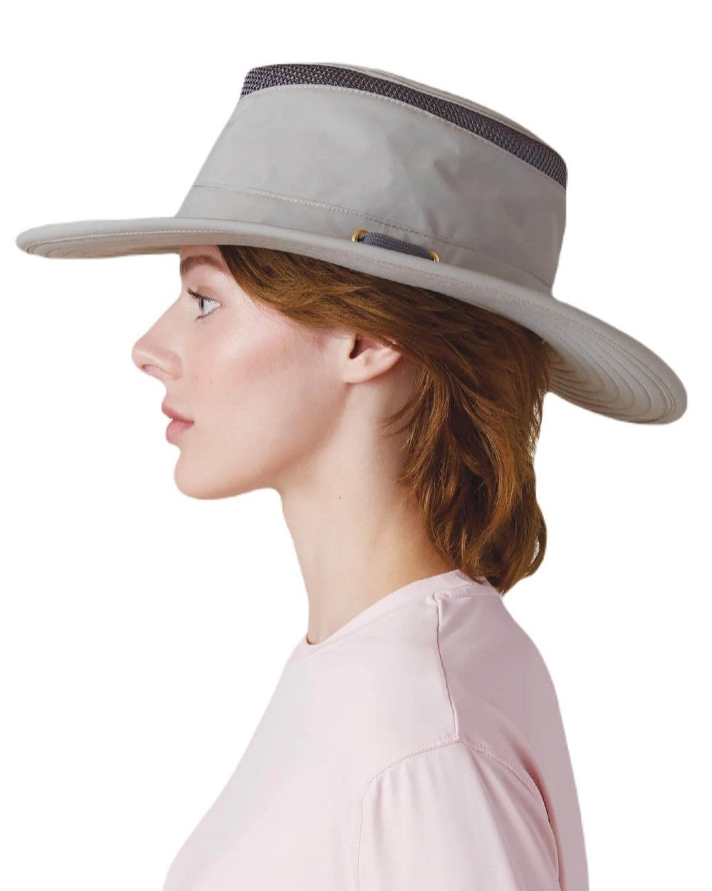 Rock Face coloured Tilley Hats Airflo Broad Brim Sun Hat on white background