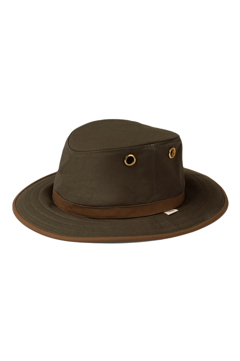 Tilley Hats Outback Waxed Cotton Hat In Green/British Tan