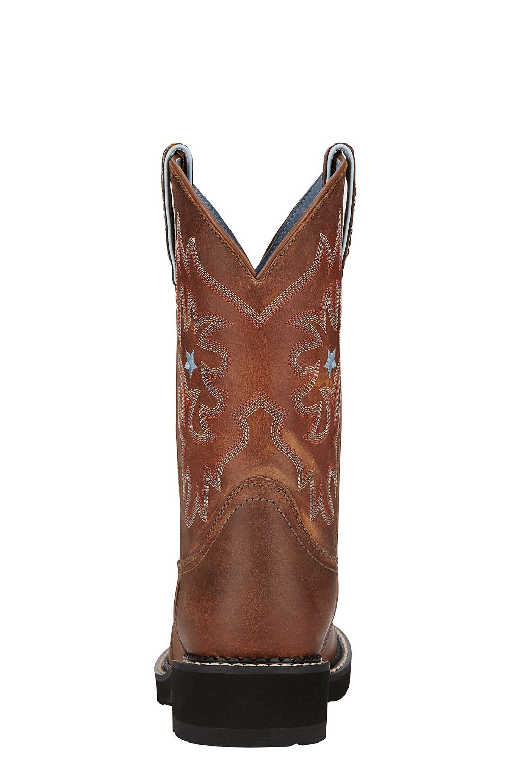 Ariat Womens Probaby Western Boot In Brown Showing the Back