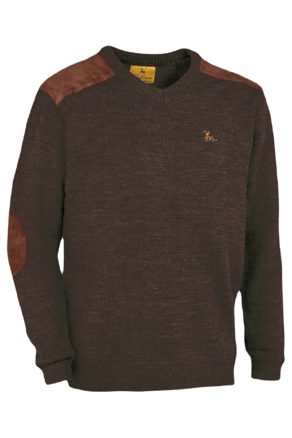 Verney Carron Fox V-Neck Pullover in Brown