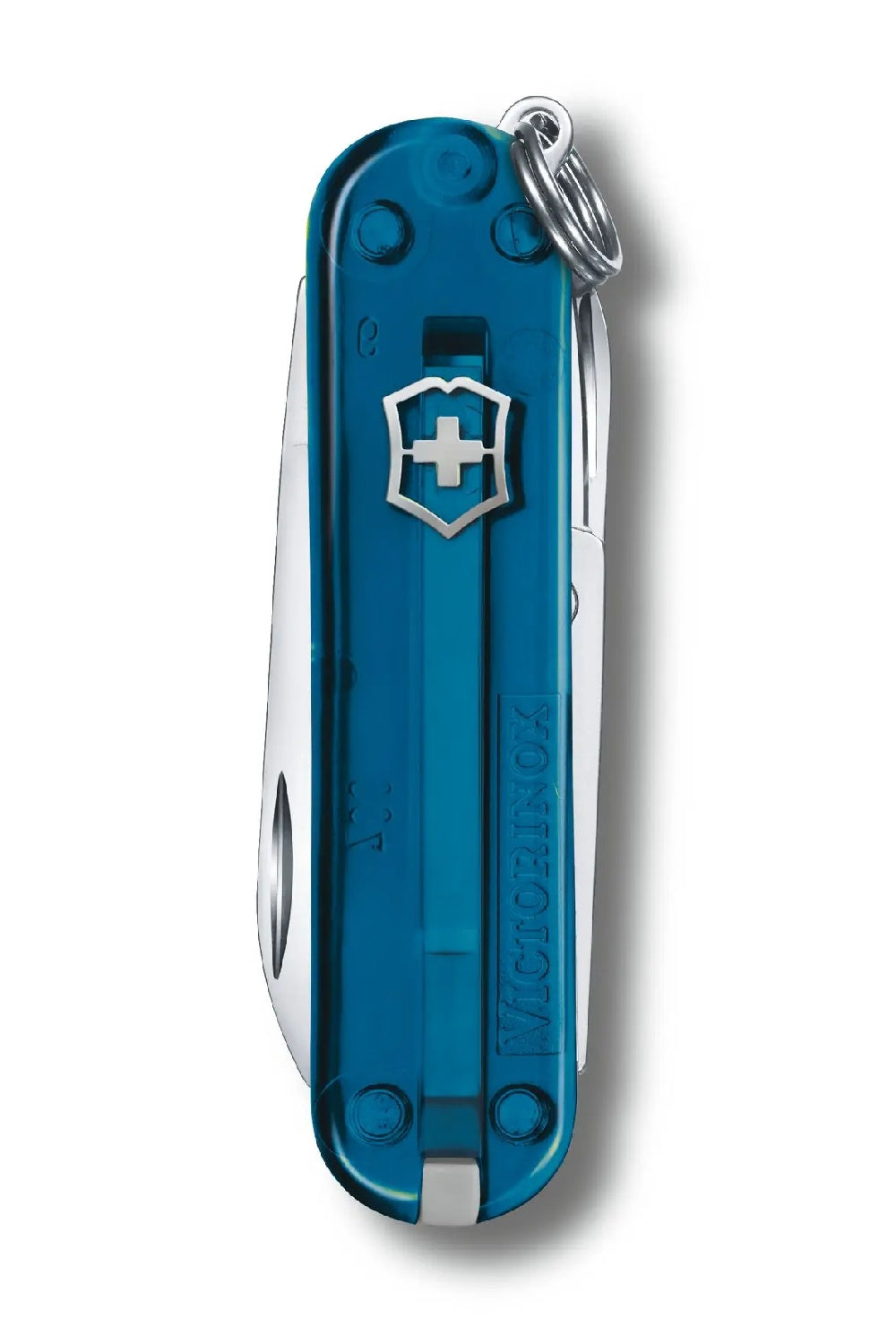 Victorinox Classic SD Transparent Swiss Army Small Pocket Knife in Sky High