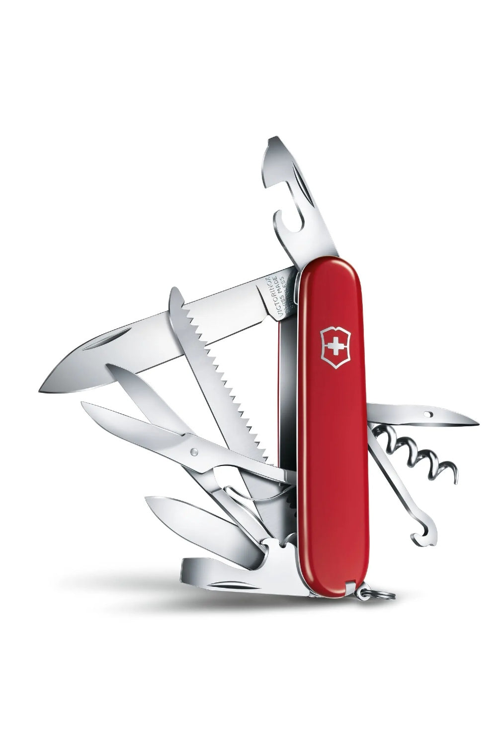 Victorinox Huntsman Swiss Army Medium Pocket Knife for Hunting in Red