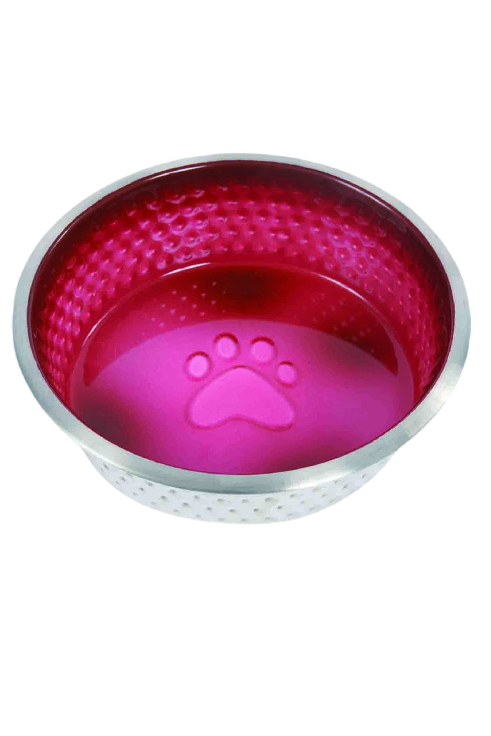 WeatherBeeta Non-Slip Stainless Shade Dog Bowl in Magenta