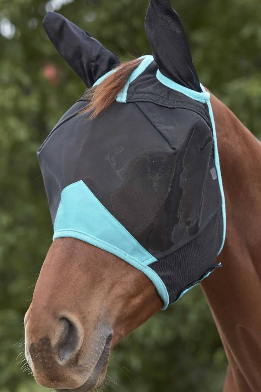 WeatherBeeta ComFiTec Deluxe Fine Mesh Mask With Ears | Two Colours In Black and Turquoise