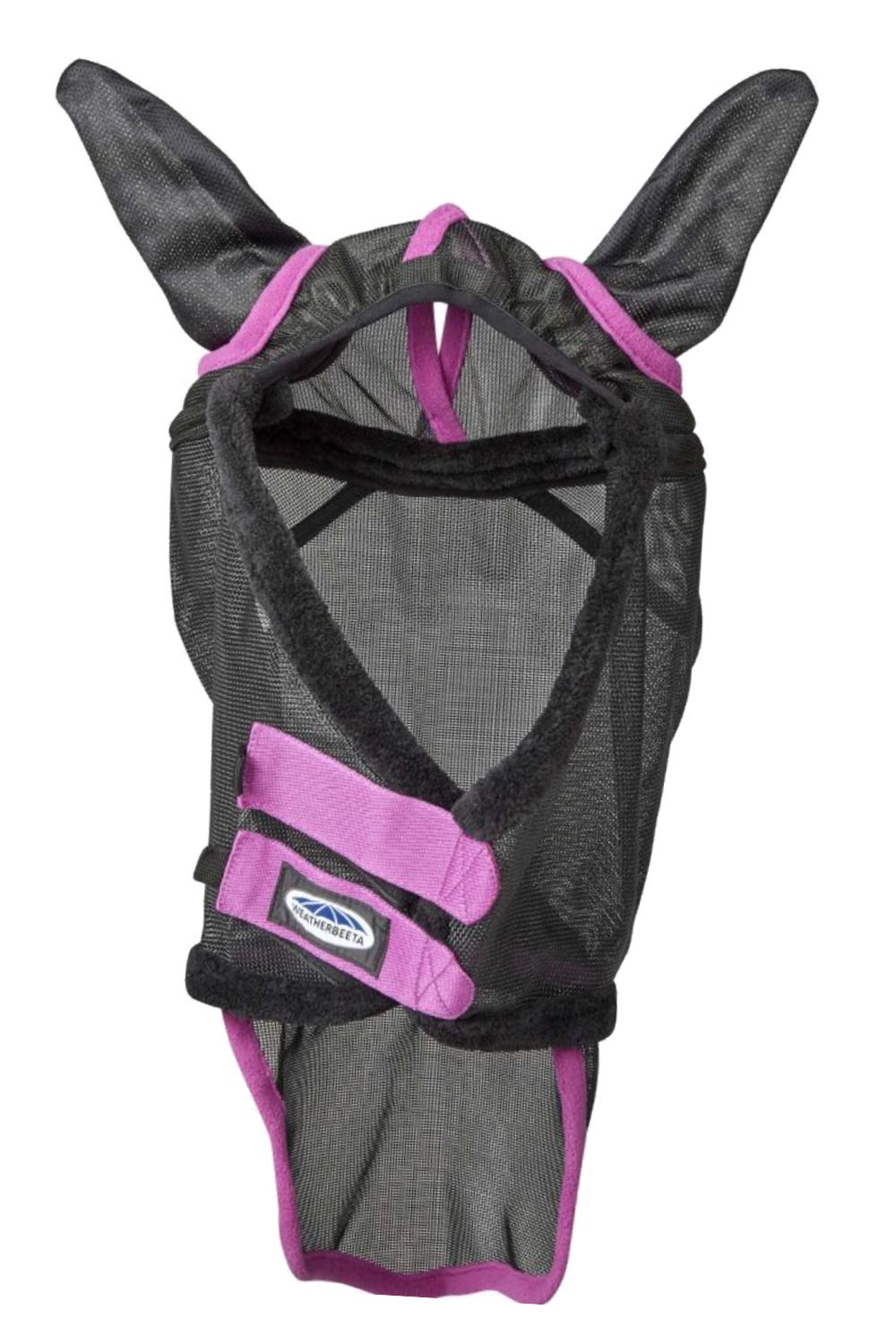 WeatherBeeta Comfitec Deluxe Durable Mesh Mask With Ears & Nose in Black/Purple Rear