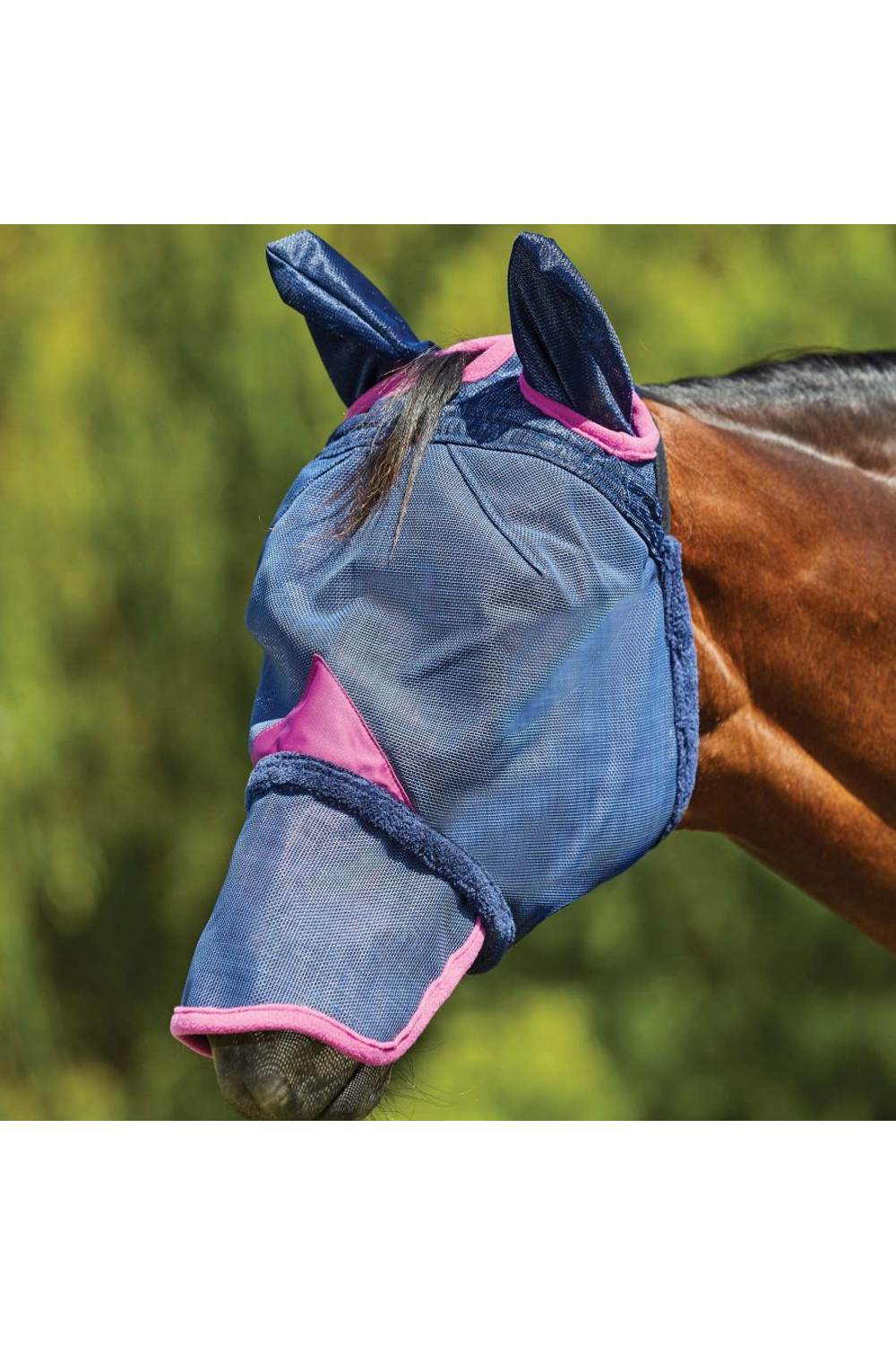 WeatherBeeta Comfitec Deluxe Durable Mesh Mask With Ears & Nose in Navy/Purple