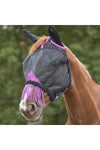 WeatherBeeta Comfitec Deluxe Durable Mesh Mask With Ears & Tassels in Black/Purple