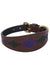 WeatherBeeta Lurcher Polo Leather Dog Collar in Beaufort Brown/Purple/Teal