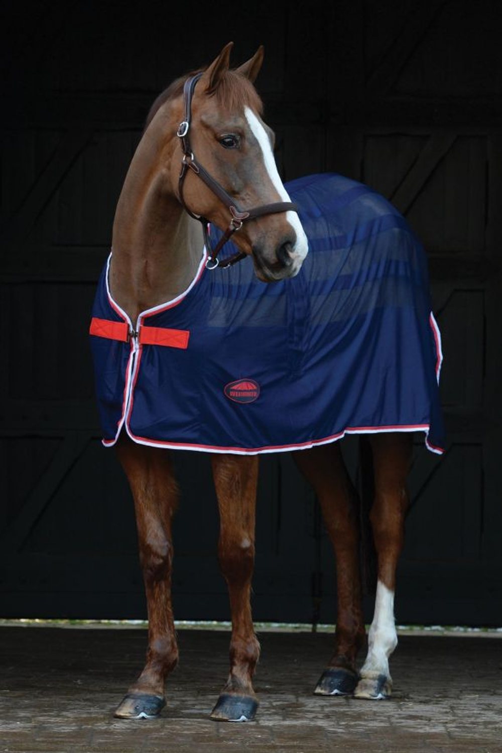 WeatherBeeta Scrim Cooler Standard Neck In Navy/Red/White