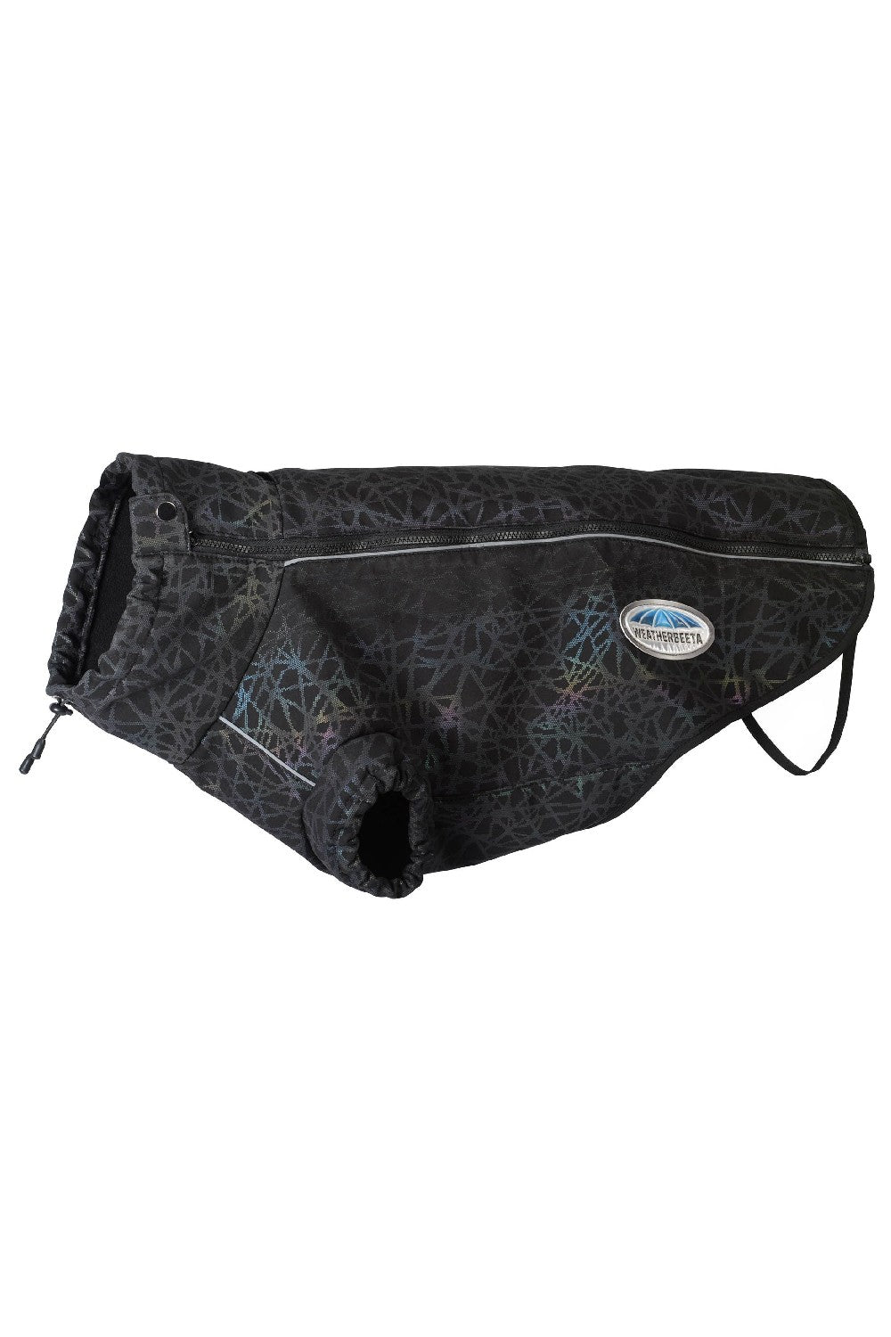 WeatherBeeta Comfitec Reflective Print Active Dog Coat in Black Reflective Rainbow