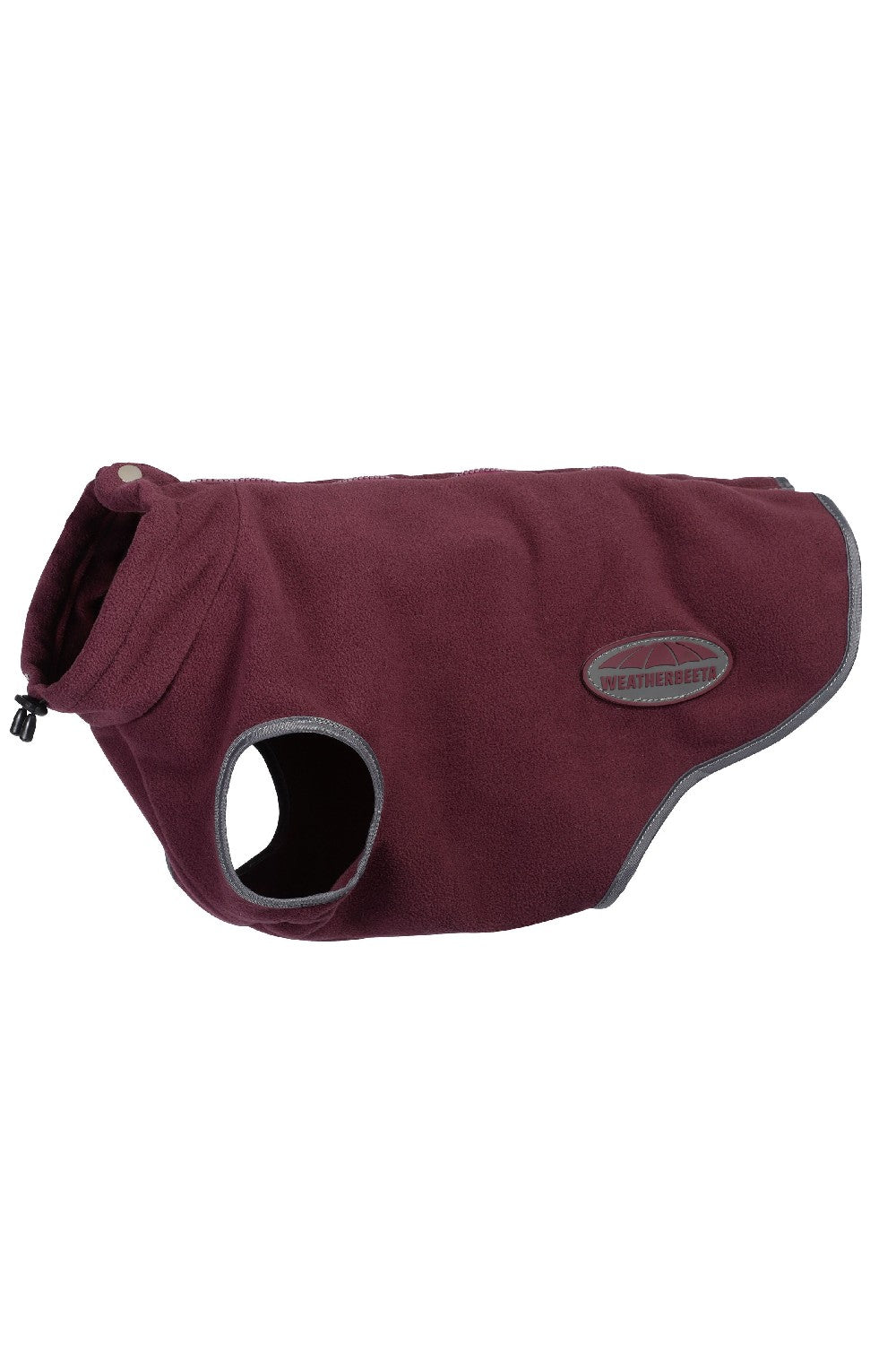 WeatherBeeta Comfitec Fleece Zip Dog Coat in Maroon/Grey