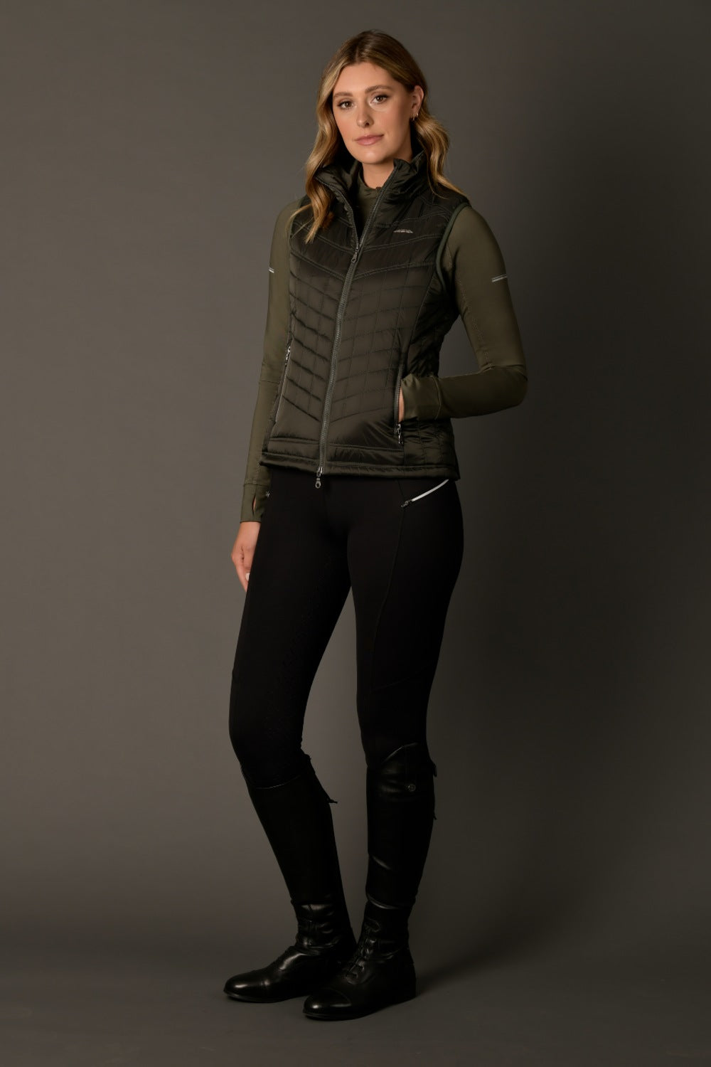 Weatherbeeta Gia Ladies Puffer Vest in Olive