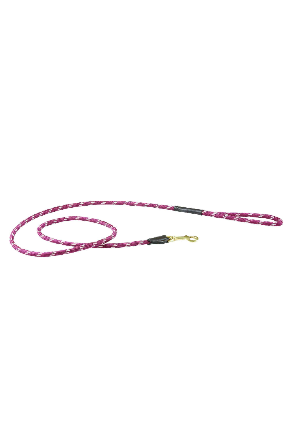 WeatherBeeta Rope Leather Dog Lead in Burgundry/Brown