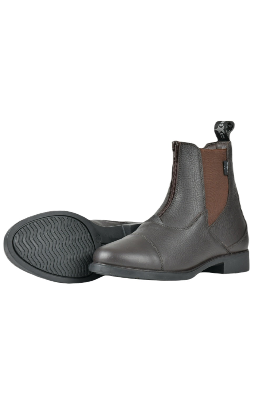 Weatherbeeta Saxon Allyn Zip Paddock Boots In Brown
