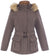 brown Alan Paine Berwick Jacket with Faux Fur Trim #colour_brown