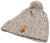 Beige Aran Chunky Knit Button Bobble Hat #colour_beige