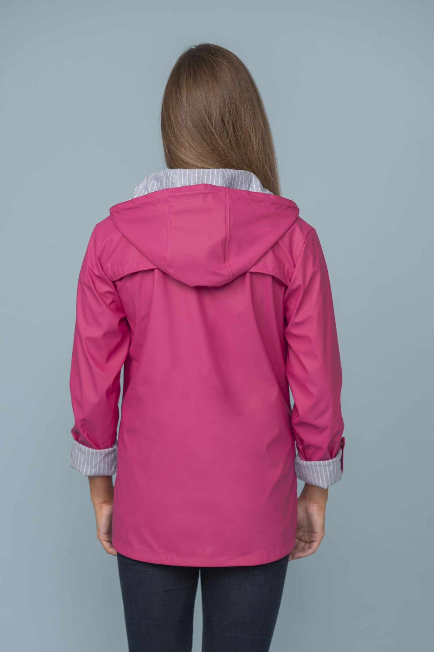 Lighthouse Bowline Short Rubberised Jacket | Raspberry