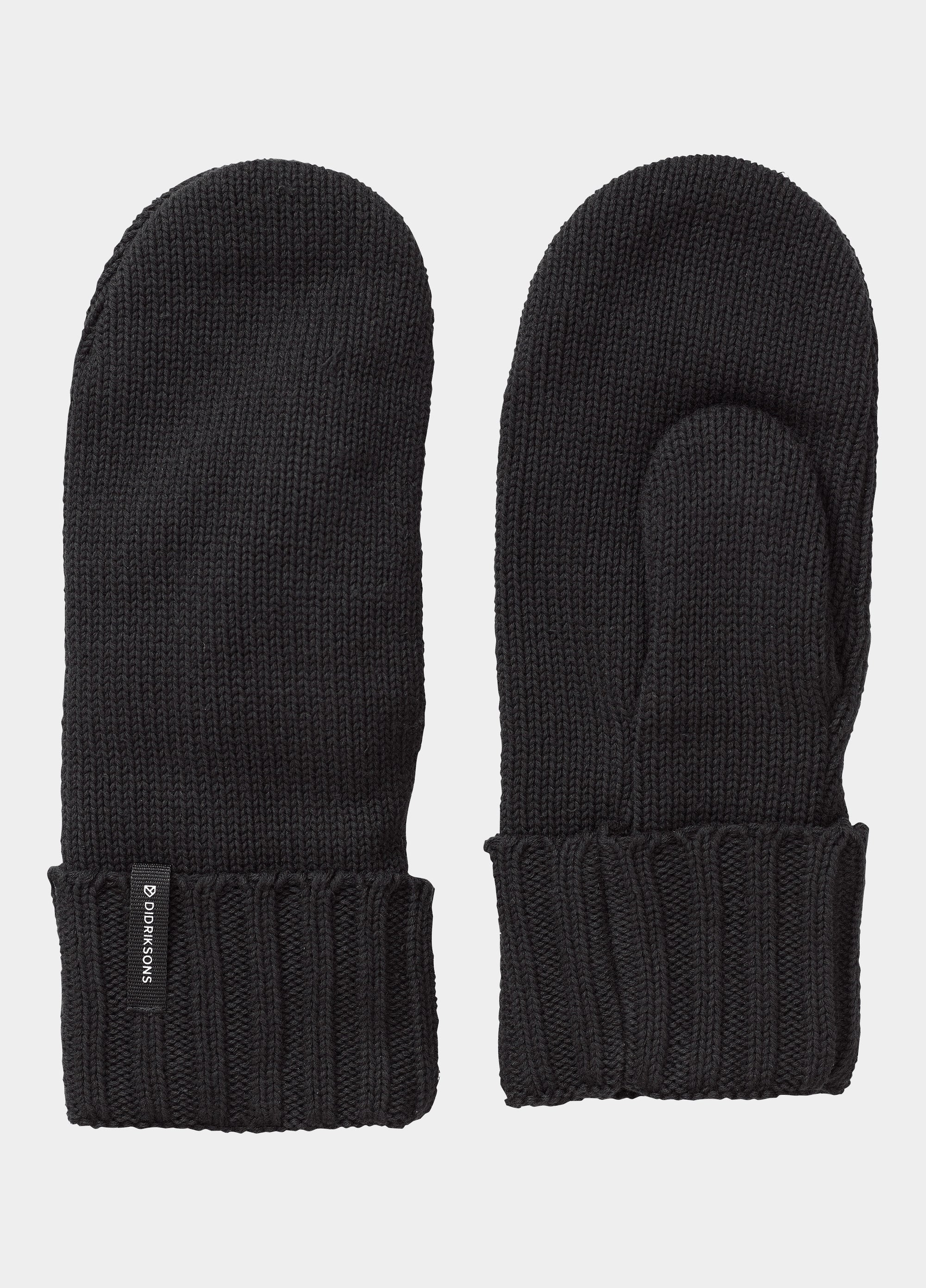 Black Coloured Didriksons Kaj Mittens in Black