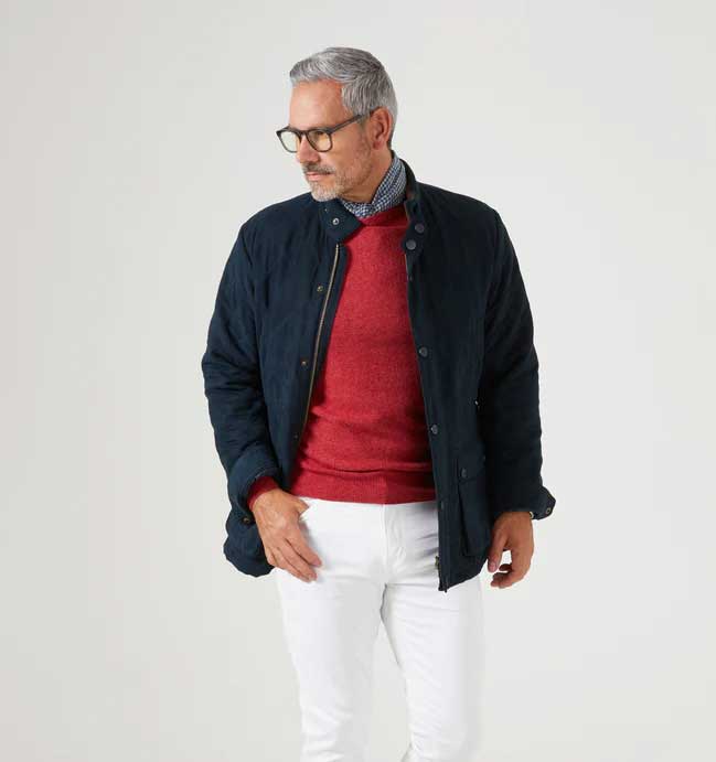 Navy Alan Paine Felwell Quilted Jacket