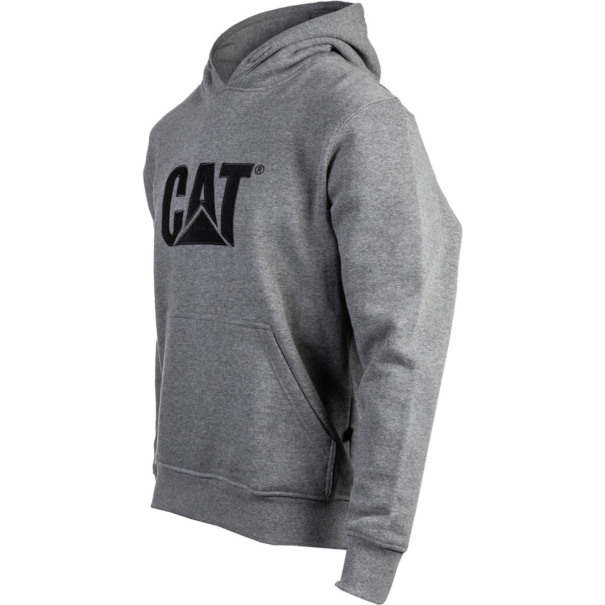 Caterpillar Trademark Hooded Sweatshirt in Heather Grey