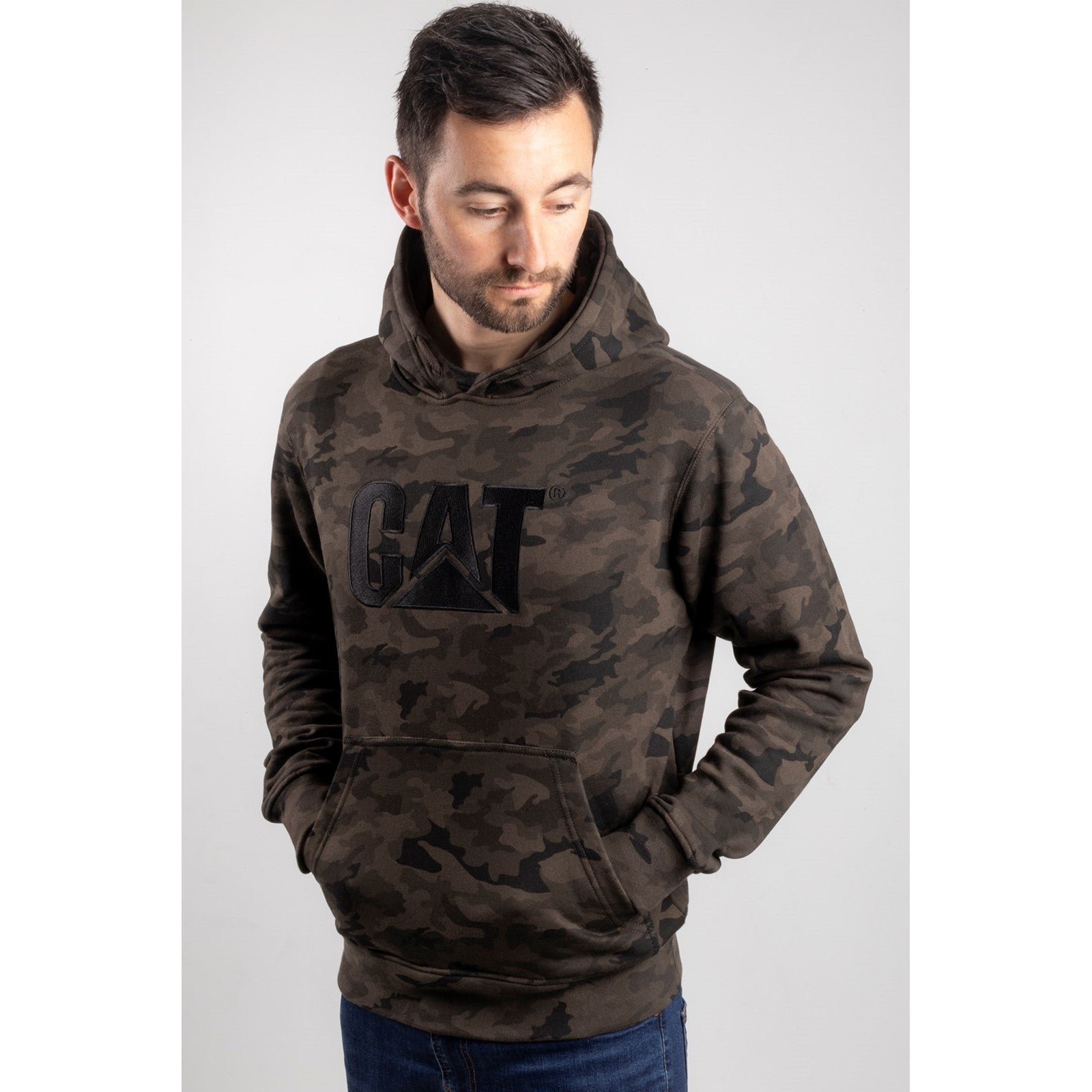 Caterpillar Trademark Hooded Sweatshirt in Night Camo