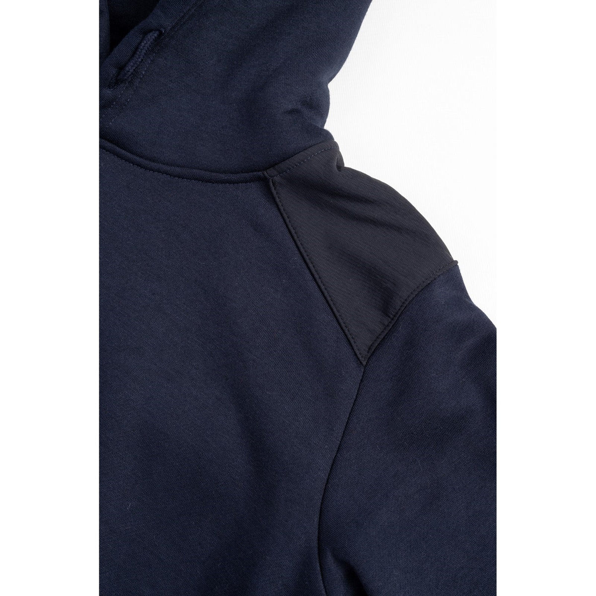 Caterpillar Essentials Hooded Sweatshirt. Navy. Shoulder