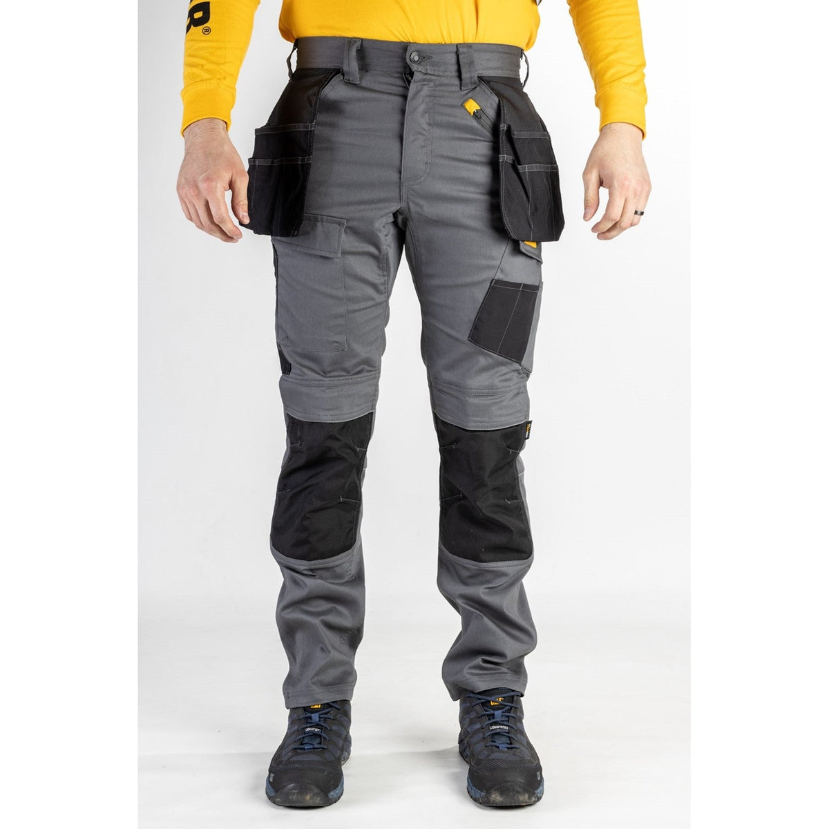 Caterpillar Stretch Pocket Trouser in Dark Shadow Black