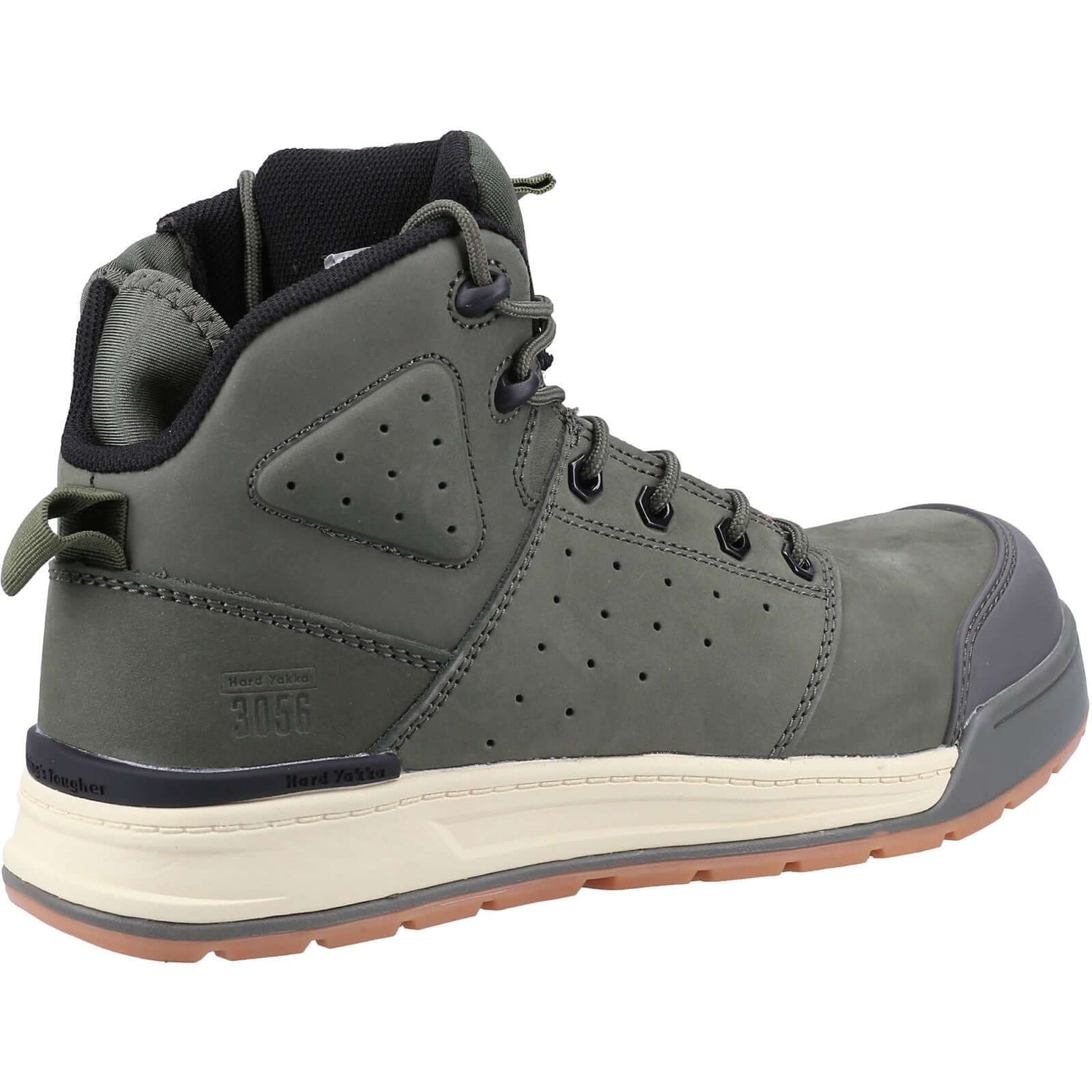 Hard Yakka 3056 Lace Zip Safety Boot in Olive 