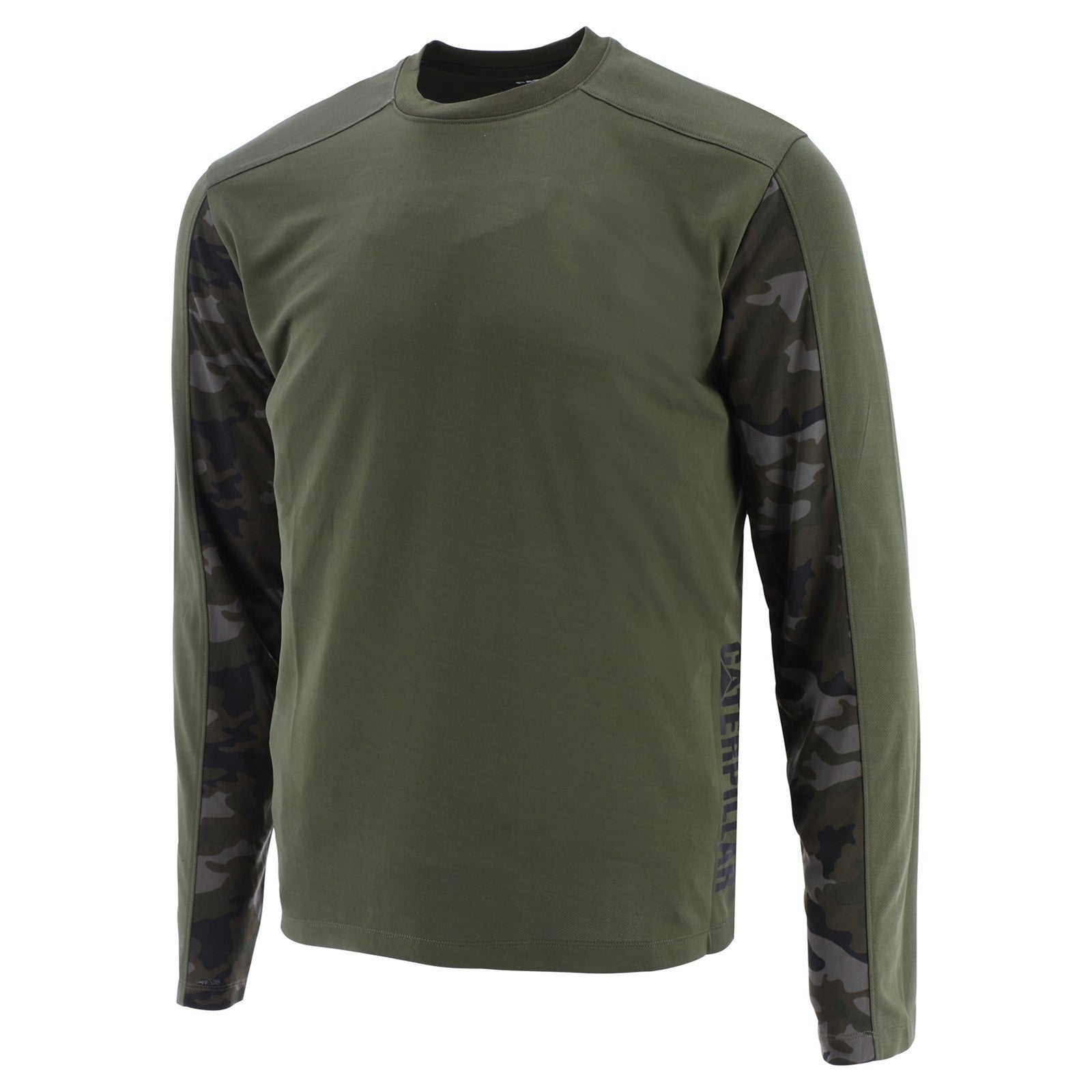 Caterpillar Coolmax Long Sleeve Tee in Night Camo