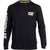 Caterpillar Trademark Banner Long Sleeve T Shirt in Black #colour_black