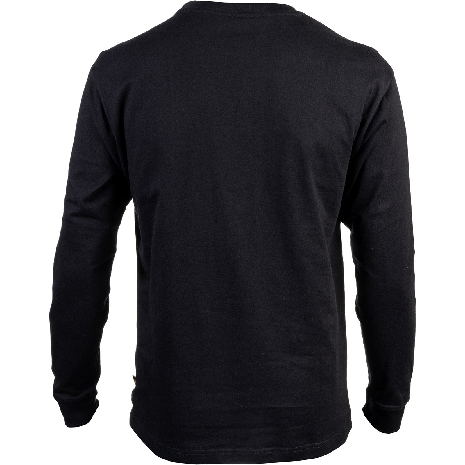 Caterpillar Trademark Banner Long Sleeve T Shirt in Black