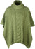 Green Aran Merino Wool Cowl Neck Poncho #colour_sage-green-430