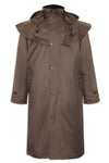 brown colour Highgrove Full Length Men's Long Waterproof Coat by Champion. #colour_brown