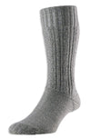 HJ Hall Merino Wool Boot SockGrey Marl  #colour_grey-marl
