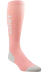 AriatTEK Performance Socks in Peach Blossom/Heather Grey #colour_peach-blossom-heather-grey