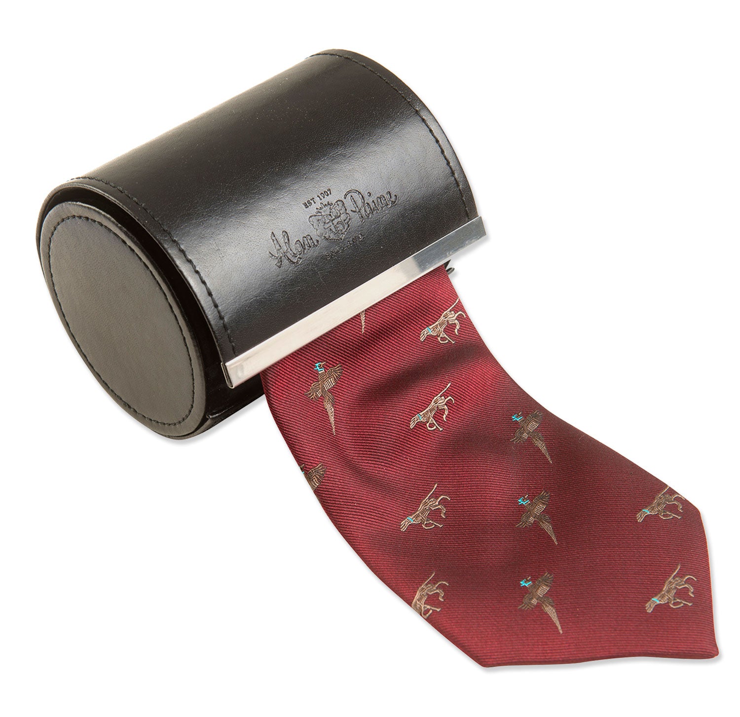 bordeaux red Ripon Tie - Game Birds and Gun Dogs Design