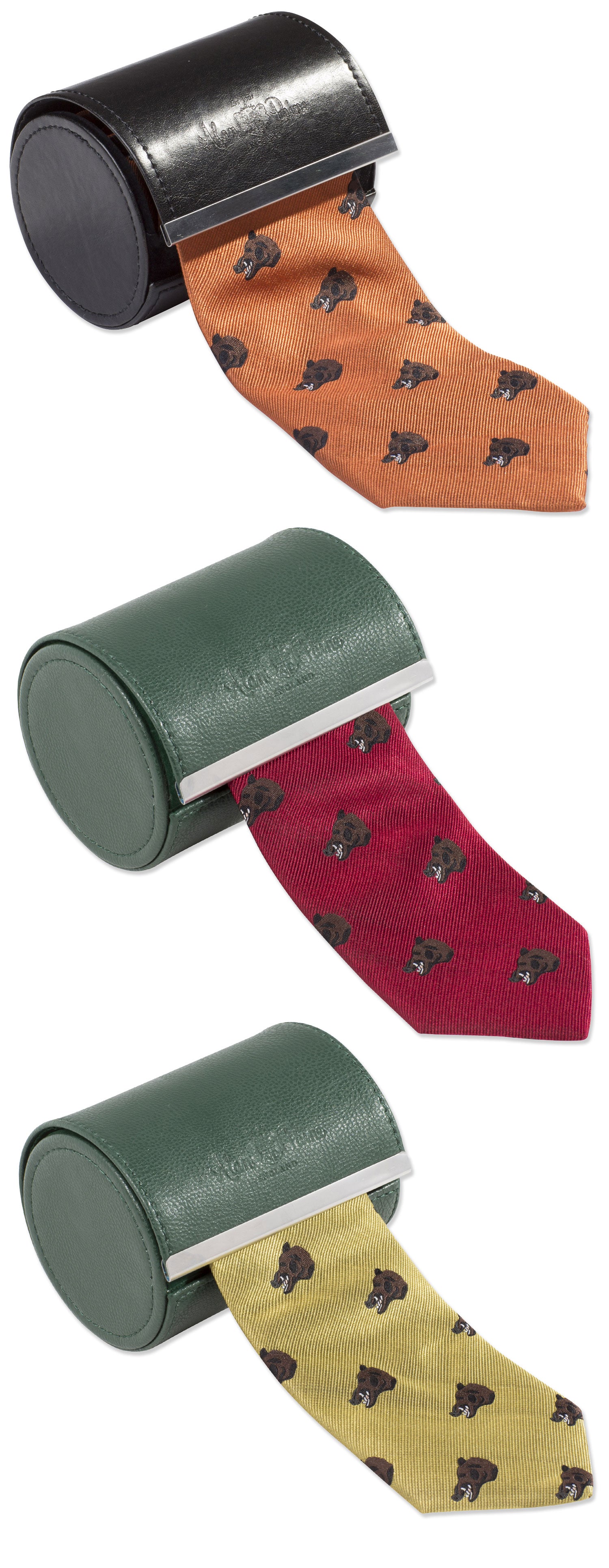 Alan Paine Ripon Silk Tie | Wild Boar. Gold red Rust