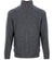 Black Aran Wool Zip Neck Sweater  #colour_black