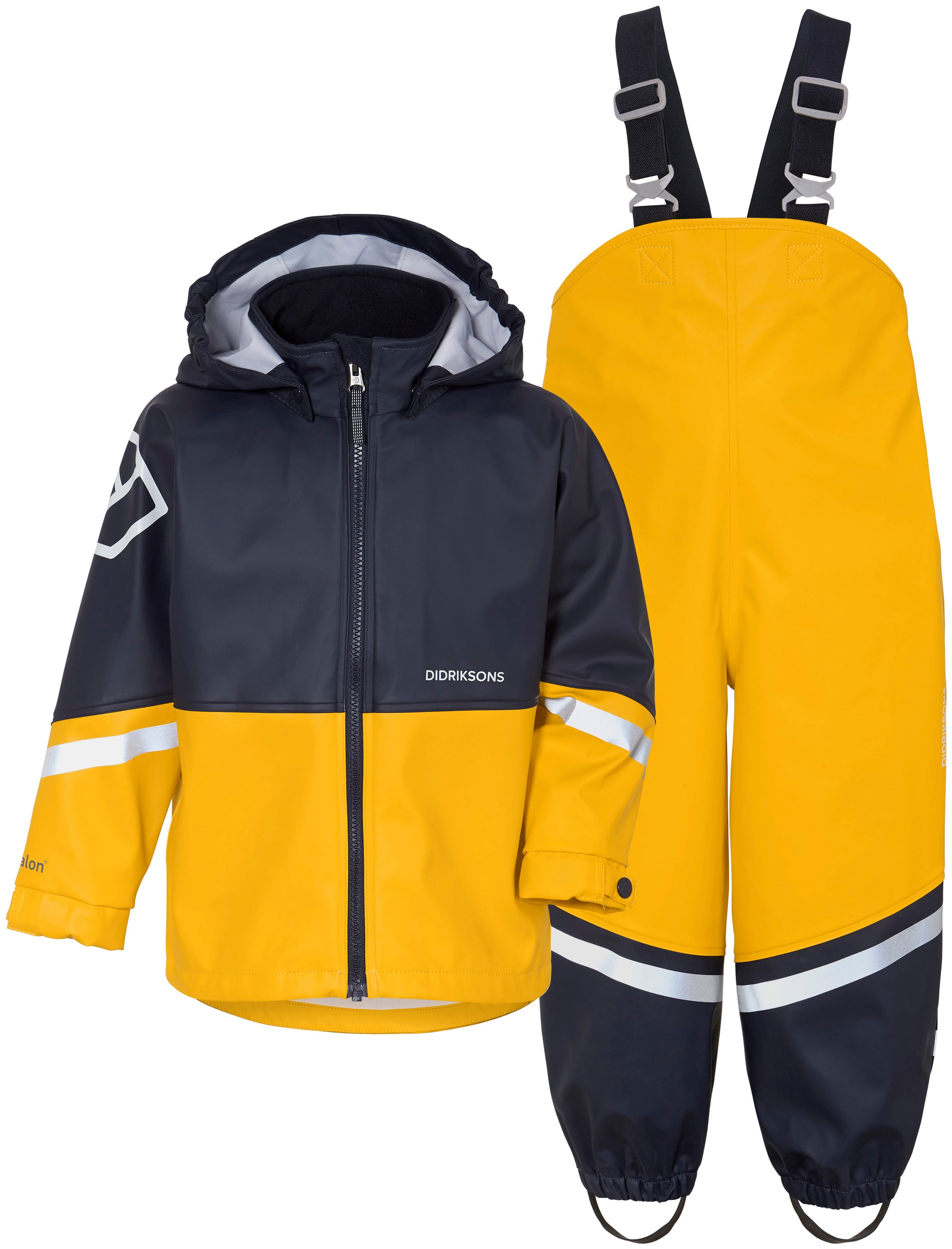 Didriksons Waterman Kids Rain Set in Oat Yellow