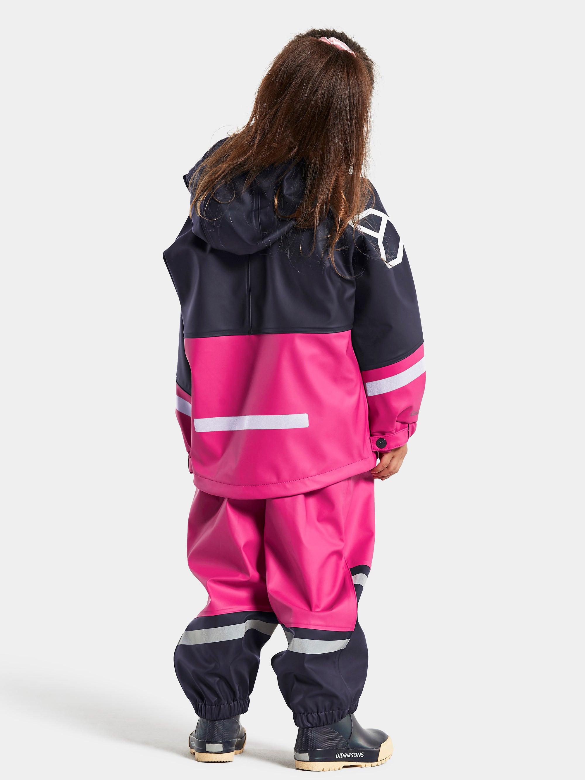 Didriksons Waterman Kids Rain Set in Plastic Pink