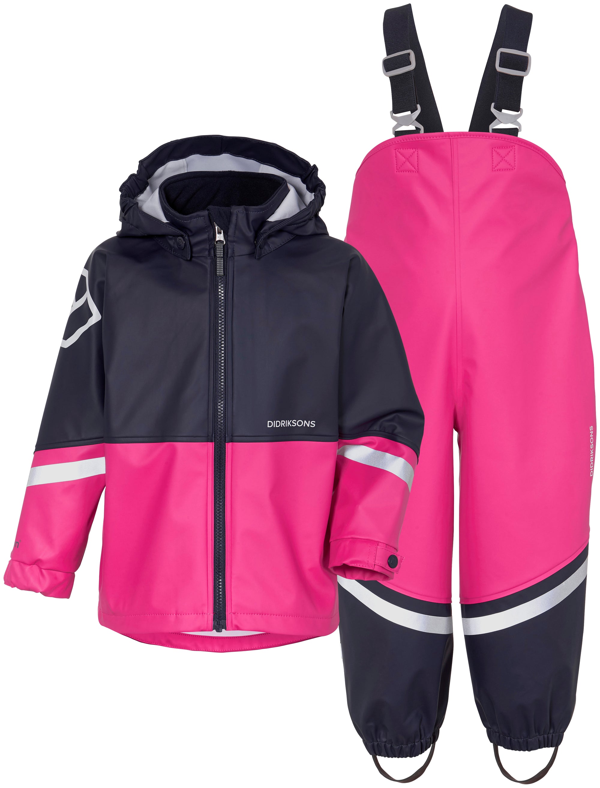 Didriksons Waterman Kids Rain Set in Plastic Pink