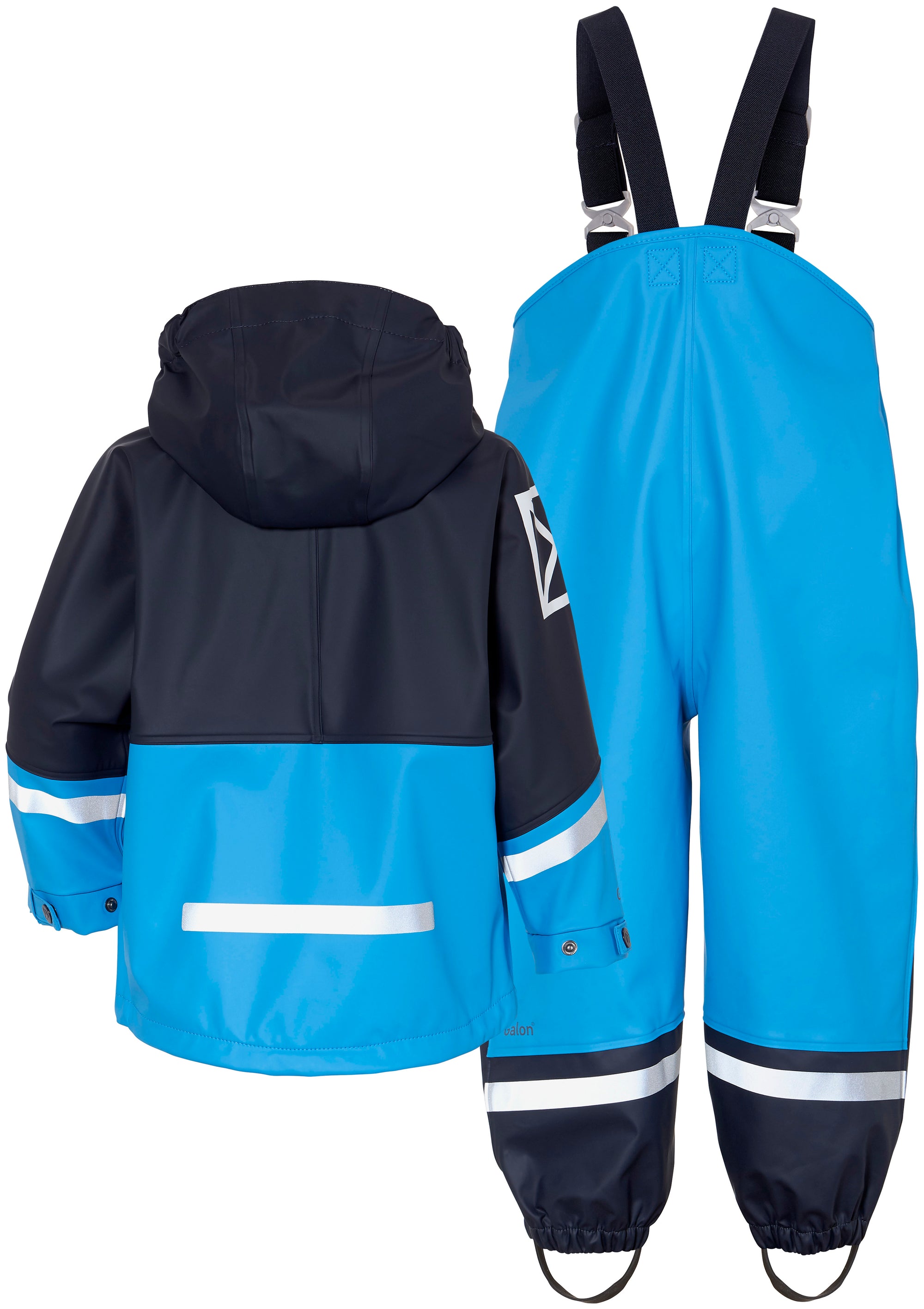 Didriksons Waterman Kids Rain Set in Sharp Blue