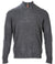Grey Aran Merino Wool Zip Neck Sweater #colour_grey
