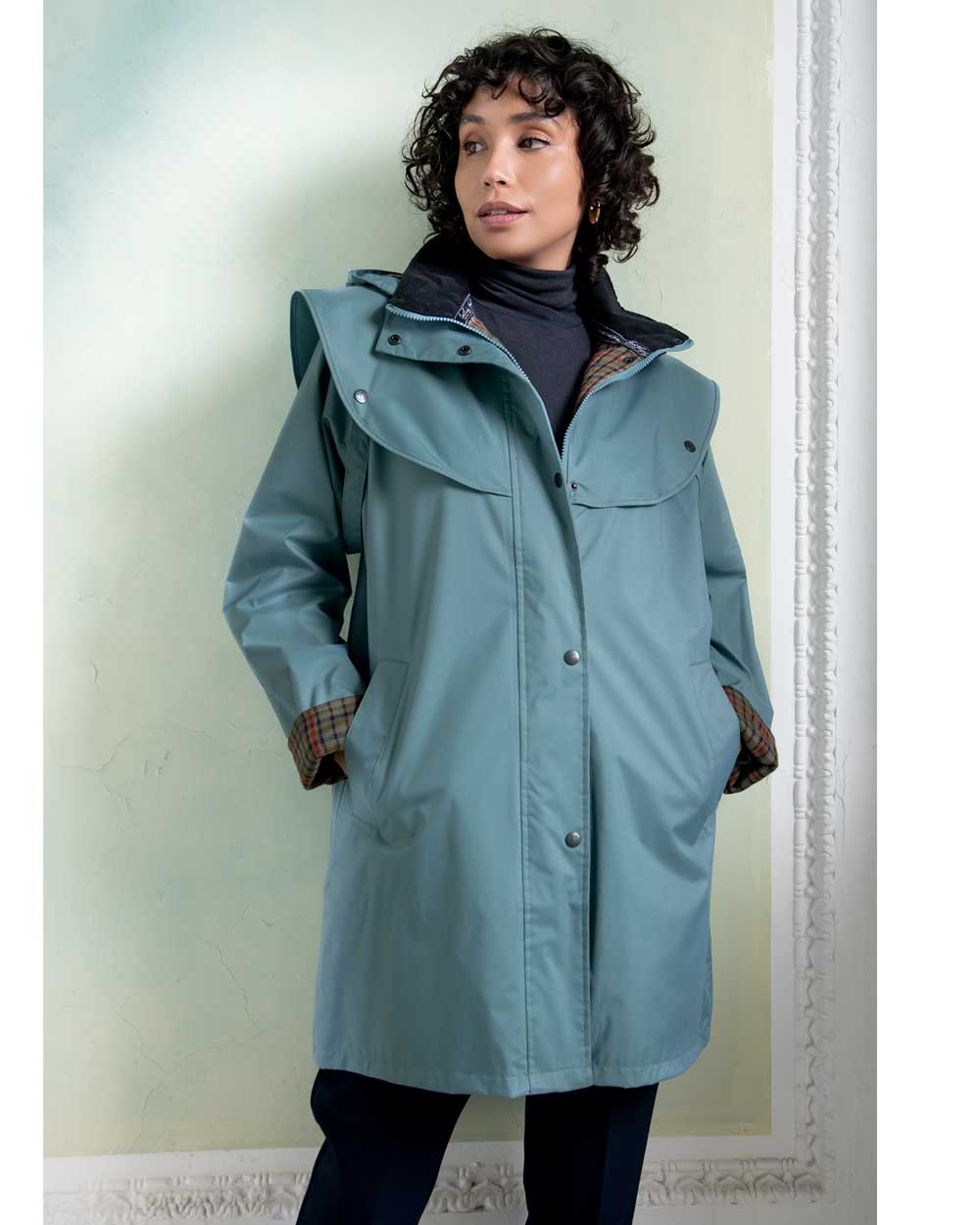 Light blue outlet ladies coat