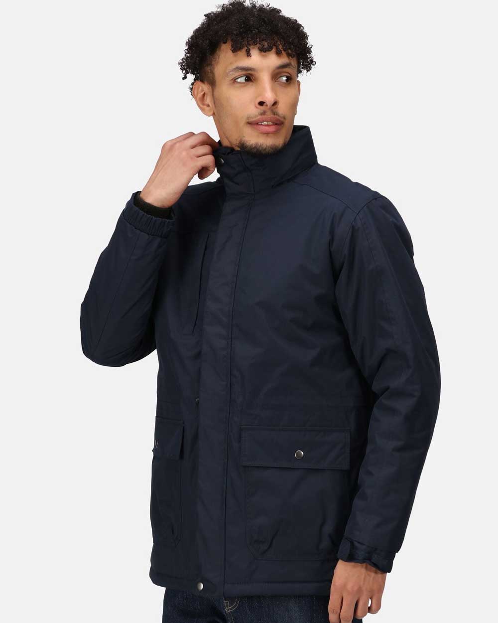 Regatta Darby III Insulated Parka Jacket In Navy 