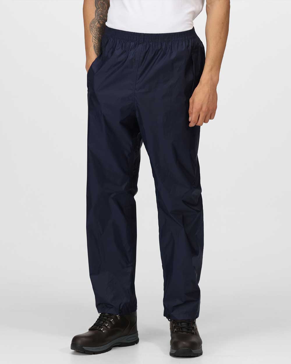 Regatta Pro Packaway Breathable Overtrousers in Navy 