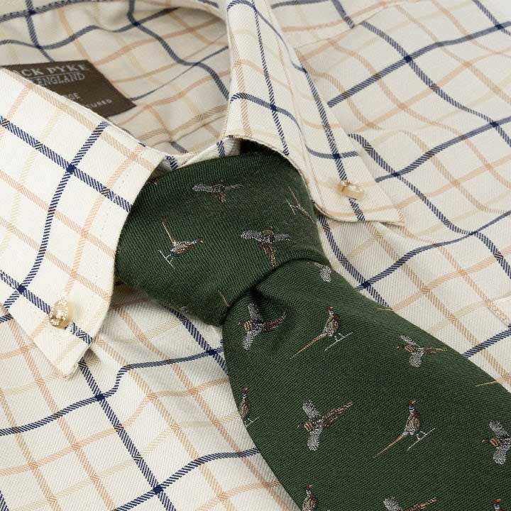Jack Pyke Silk Tie Pheasant in Green 